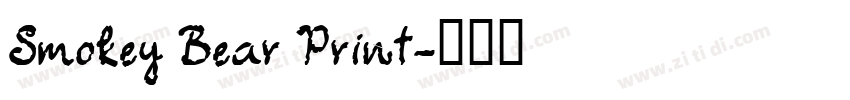 Smokey Bear Print字体转换